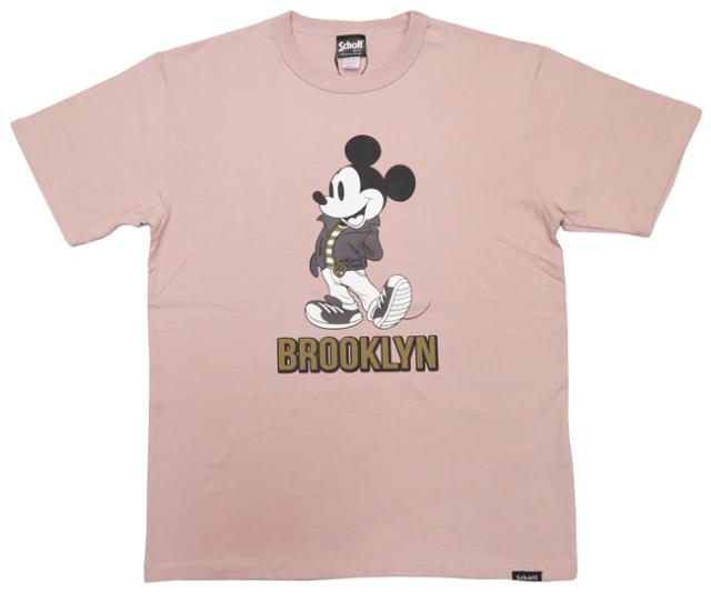ショット Schott × Disney コラボ 半袖 Tシャツ BROOKLYN ミッキーマウス ディズニー 3113098