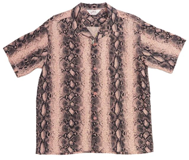 STAR OF HOLLYWOOD スターオブハリウッド 半袖 レーヨン オープンカラーシャツ SNAKE SH39314