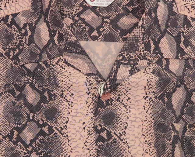 STAR OF HOLLYWOOD スターオブハリウッド 半袖 レーヨン オープンカラーシャツ SNAKE SH39314