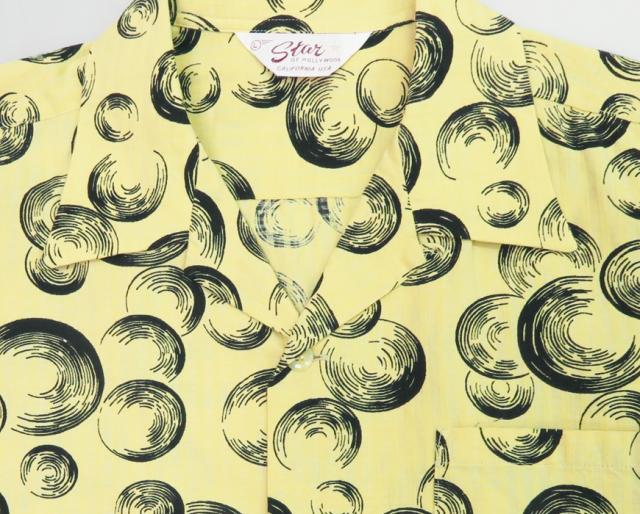 STAR OF HOLLYWOOD スターオブハリウッド 半袖 コットン オープンカラーシャツ BUBBLE SH39321