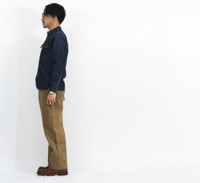 SAMURAI JEANS 15oz刀耳硫化染めセルビッチへビーチノ ワイドトラウザーズ SJ48CP