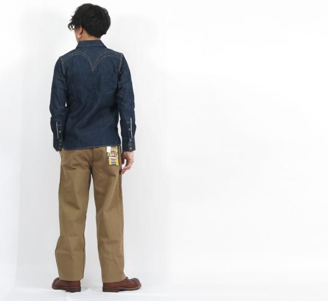 SAMURAI JEANS 15oz刀耳硫化染めセルビッチへビーチノ ワイドトラウザーズ SJ48CP