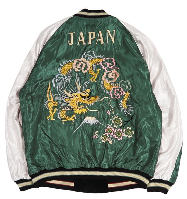 テーラー東洋 テイラー東洋 Tailor Toyo 2TONE ベロア × サテン スカジャン WHITE TIGER × GOLD DRAGON TT15975-119