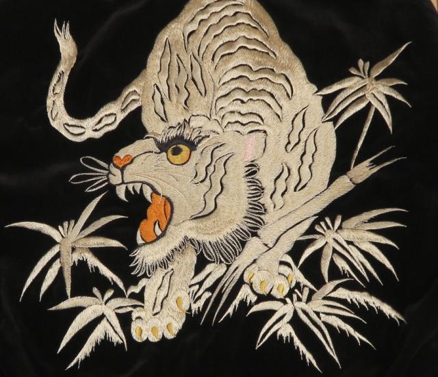 テーラー東洋 テイラー東洋 Tailor Toyo 2TONE ベロア × サテン スカジャン WHITE TIGER × GOLD DRAGON TT15975-119