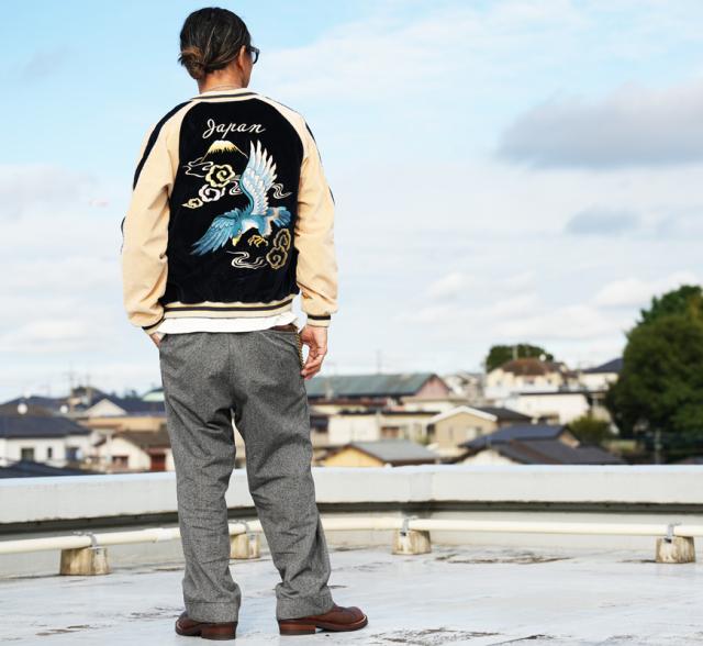 テーラー東洋 テイラー東洋 Tailor Toyo 2TONE ベロア × サテン スカジャン BLUE EAGLE × ROARING TIGER TT15975-128