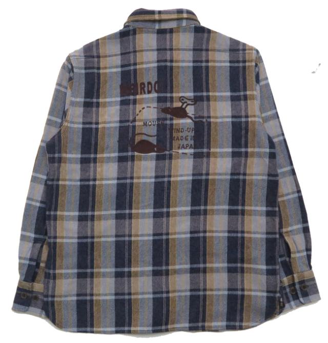 WEIRDO ウィアード チェーン刺繍 長袖チェックワークシャツ WIND UP WRD-22-AW-11 GLAD HAND グラッドハンド 