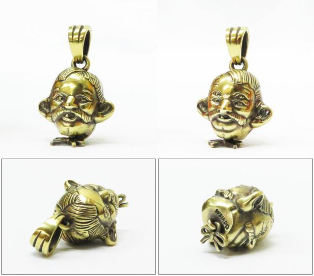 WEIRDO JEWERLY ウィアード ジュエリー DRUNKER HEAD ブラス ペンダントトップ 真鍮 GLAD HAND グラッドハンド