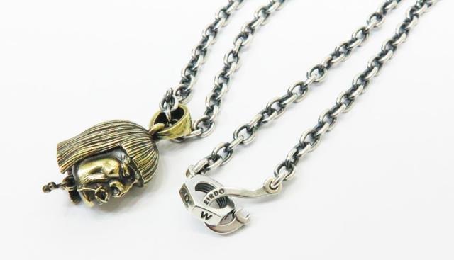 WEIRDO JEWERLY ウィアード ジュエリー SHURUNKEN HEAD ブラス ペンダントトップ 真鍮 GLAD HAND グラッドハンド