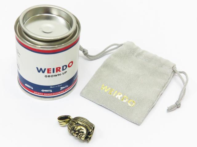 WEIRDO JEWERLY ウィアード ジュエリー SHURUNKEN HEAD ブラス ペンダントトップ 真鍮 GLAD HAND グラッドハンド