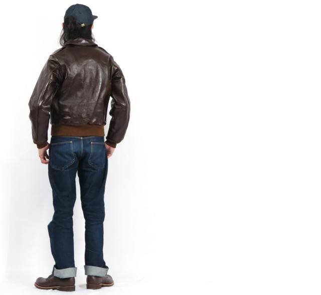 Buzz Rickson's A-2 ROUGHWEAR CLOTHING CO. ANILINE HAND FINISHED BR80593