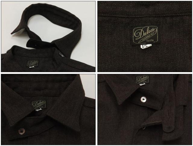 DALLES & CO ダリーズ＆コー 30'S ウールサージ 長袖 キャラコシャツ 