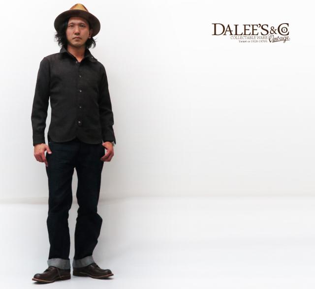 DALLES & CO ダリーズ＆コー 30'S ウールサージ 長袖 キャラコシャツ 