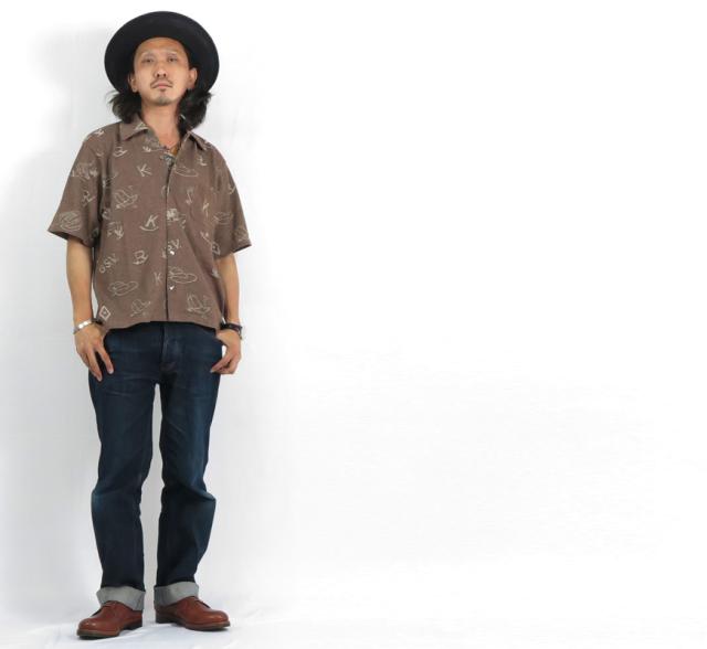 GANGSTERVILLE ギャングスタービル 綿麻ニットシャツ DJANGO GSV-21-SS-09