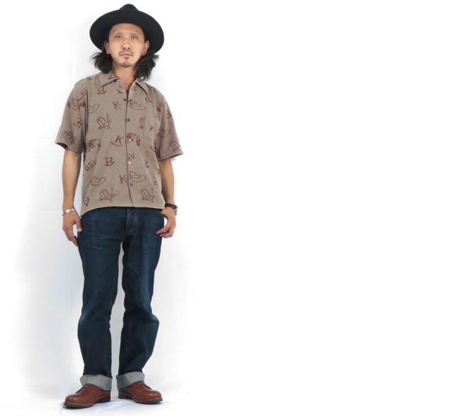 GANGSTERVILLE ギャングスタービル 綿麻ニットシャツ DJANGO GSV-21-SS-09