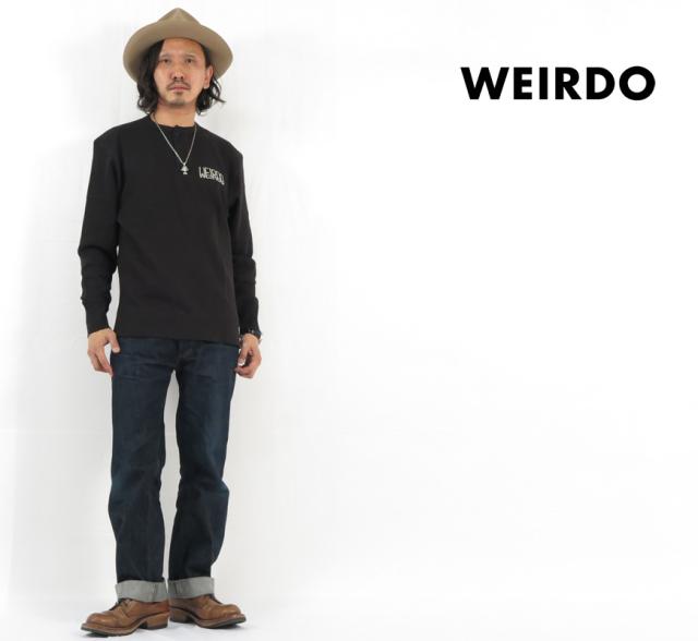 WEIRDO ウィアード 長袖 ヘンリーネック ワッフル Tシャツ SHRUNKEN HEAD GLAD HAND グラッドハンド