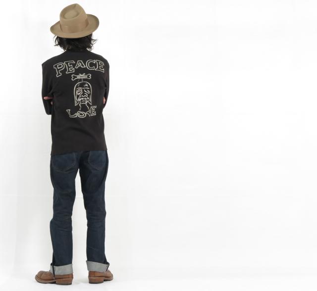 WEIRDO ウィアード 長袖 ヘンリーネック ワッフル Tシャツ SHRUNKEN HEAD GLAD HAND グラッドハンド