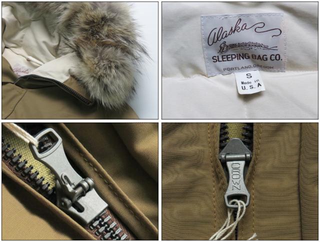 ALASKA SLEEPING BAG グースダウン ジャケット ARCTIC WORK & HUNTING COAT AS15211