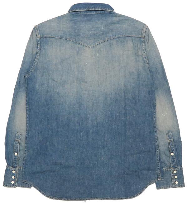 FULLCOUNT 8oz デニム 長袖ウエスタンシャツ ユーズドウォッシュ 4894