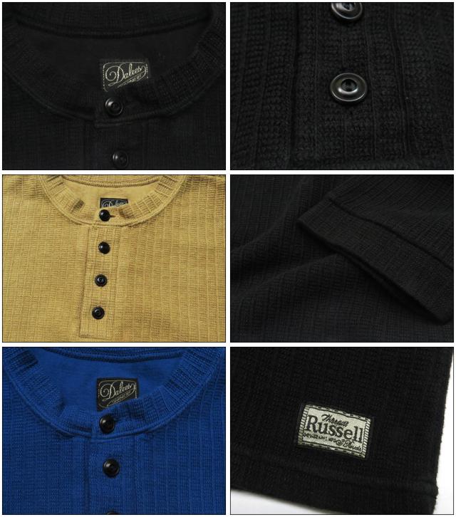 DALLES & CO ダリーズ＆コー6分袖 ヘンリーネック ニット カットソー