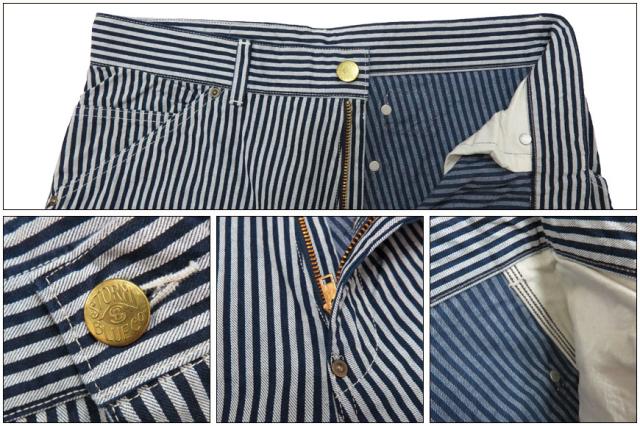 Pherrow's ペインターパンツ ヒッコリーストライプ 10oz デニム ヒッコリーストライプ 301WP