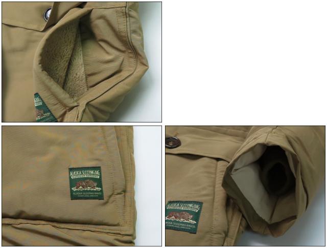 ALASKA SLEEPING BAG グースダウン ジャケット 「ARCTIC」 SUGAR CANE AS15004