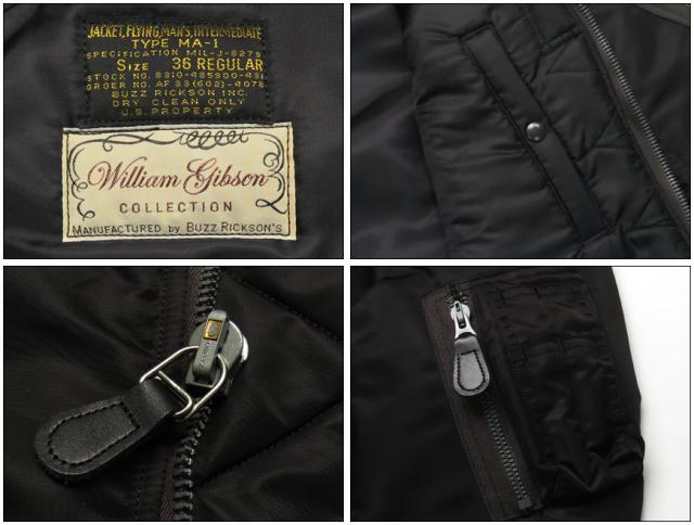 バズリクソンズ Buzz Ricksons WILLIAM GIBSON BLACK MA-1