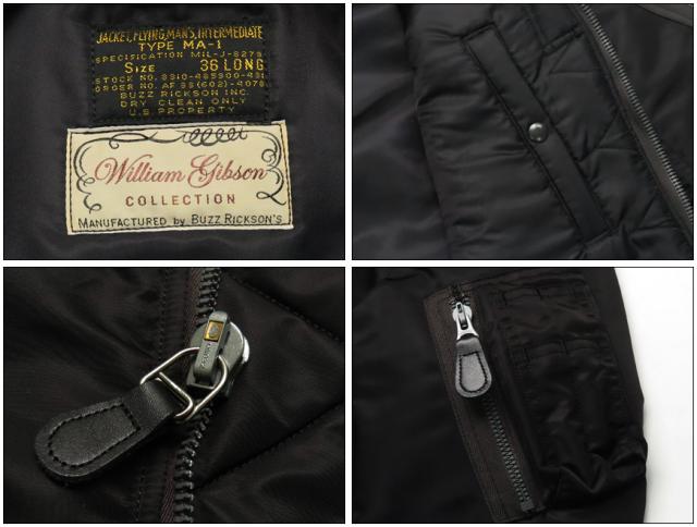 バズリクソンズ Buzz Rickson's BLACK MA-1 SLENDER LONG WILLIAM GIBSON BR14965