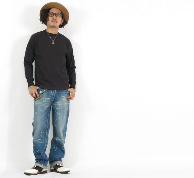 GLAD HAND グラッドハンド 長袖 Tシャツ クルーネック U.S.Aコットン Royal Class シリーズ