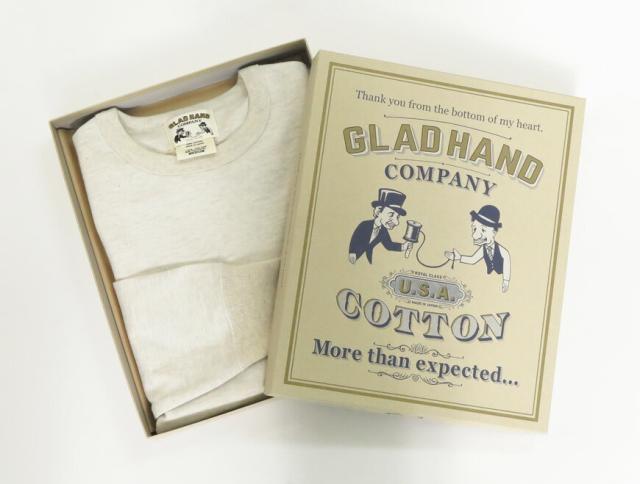 GLAD HAND グラッドハンド 長袖 Tシャツ クルーネック U.S.Aコットン Royal Class シリーズ