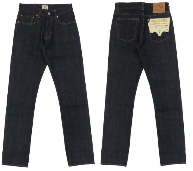 フェローズ Pherrow's 441SW スリム テーパード ジーンズ 13.5oz デニム ジーパン Ｇパン スターチドウォッシュ ワンウォッシュ 28~36インチ