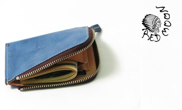 レッドムーン イタリアンレザー アラスカ Lジップスリムショートウォレット AL-SSW