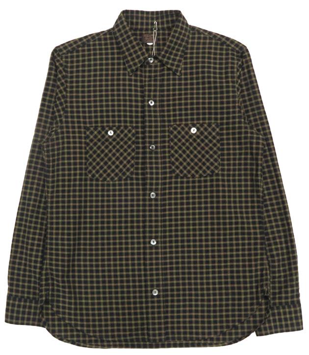 デラックスウェア DELUXEWARE 長袖 スルーギンガムチェック シャツ LV-24