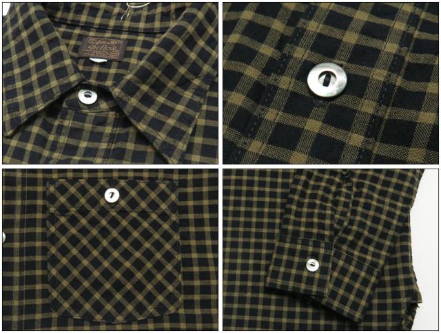 デラックスウェア DELUXEWARE 長袖 スルーギンガムチェック シャツ LV-24