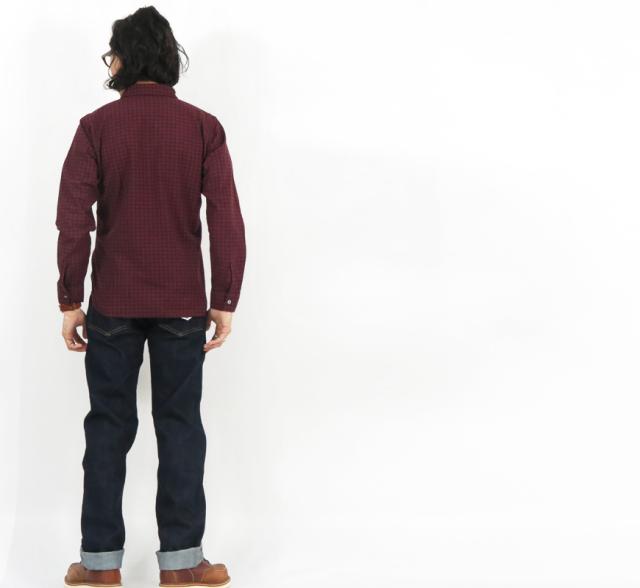 デラックスウェア DELUXEWARE 長袖 スルーギンガムチェック シャツ LV-24