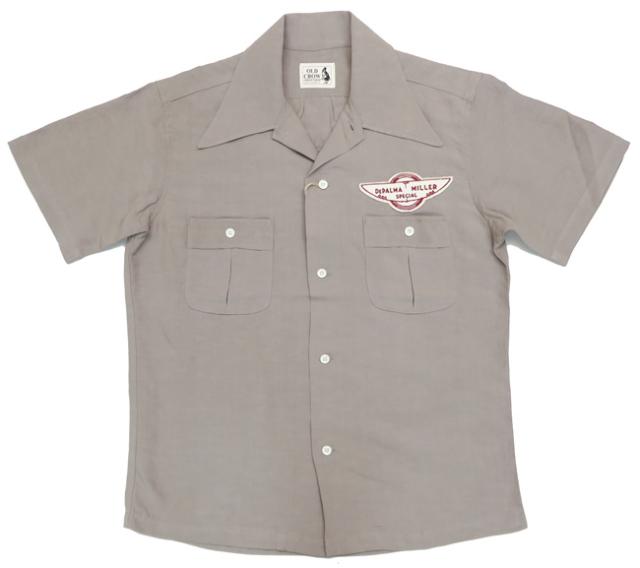 OLD CROW オールドクロウ 半袖 レーヨン/リネン 半袖ワークシャツ DePAKMA MILLER OC-22-SS-11 天竺生地 GLAD HAND グラッドハンド