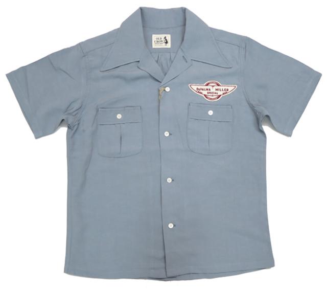 OLD CROW オールドクロウ 半袖 レーヨン/リネン 半袖ワークシャツ DePAKMA MILLER OC-22-SS-11 天竺生地 GLAD HAND グラッドハンド