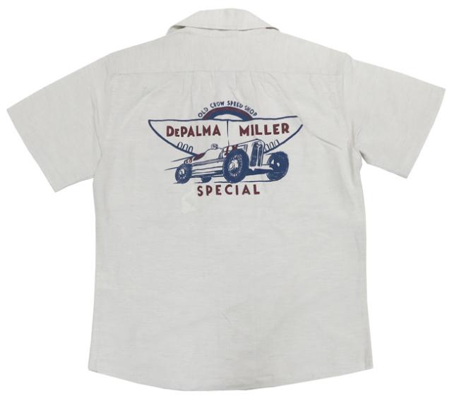 OLD CROW オールドクロウ 半袖 レーヨン/リネン 半袖ワークシャツ DePAKMA MILLER OC-22-SS-11 天竺生地 GLAD HAND グラッドハンド