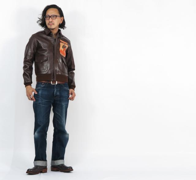 トイズマッコイ TOYS McCOY A-2 レザー フライトジャケット J.A.DUBOW 839TH BS SHOO SHOO BABY!  ホースハイド 馬革 TMJ2202