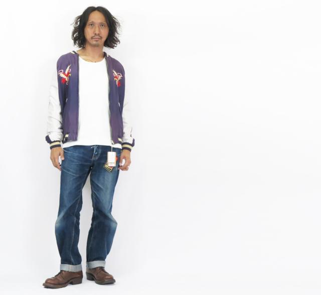 テーラー東洋 テイラー東洋 Tailor Toyo リバーシブル サテン スカジャン エイジング加工モデル WHITE TIGER × LANDSCAPE TT15545