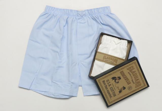 GLAD HAND グラッドハンド U.S.Aコットン スタンダード ボクサーショーツ 無地 WOVEN FABRIC シリーズ
