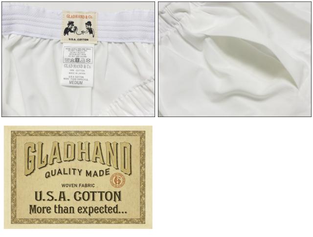 GLAD HAND グラッドハンド U.S.Aコットン スタンダード ボクサーショーツ 無地 WOVEN FABRIC シリーズ