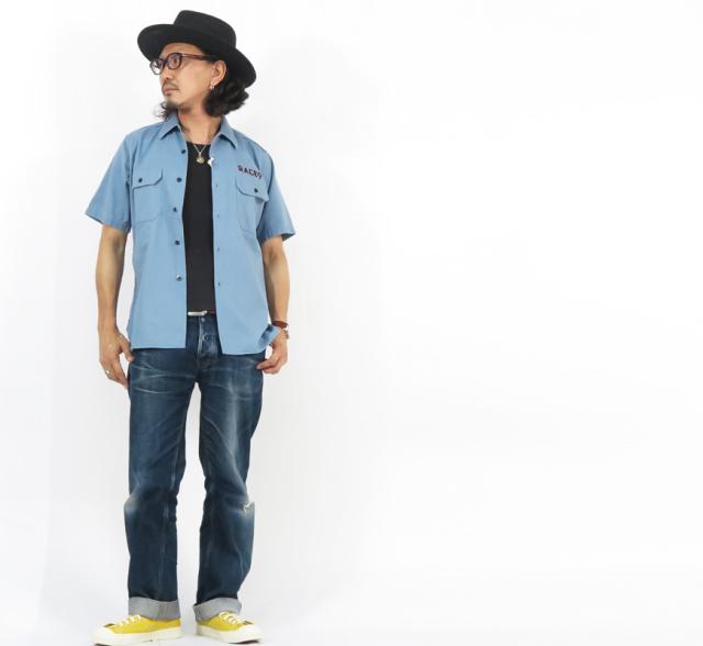 WEIRDO ウィアード フロッキープリント 半袖ワークシャツ 「WRD SUPPLY」 GLAD HAND グラッドハンド