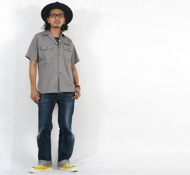 WEIRDO ウィアード フロッキープリント 半袖ワークシャツ 「WRD SUPPLY」 GLAD HAND グラッドハンド