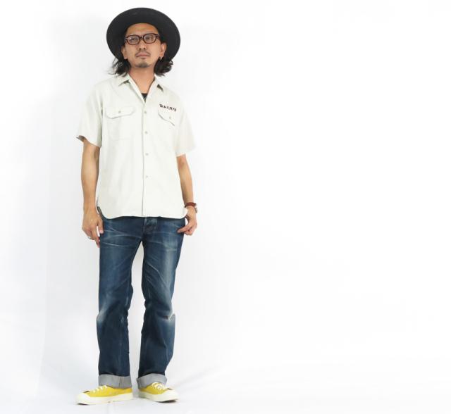 WEIRDO ウィアード フロッキープリント 半袖ワークシャツ 「WRD SUPPLY」 GLAD HAND グラッドハンド