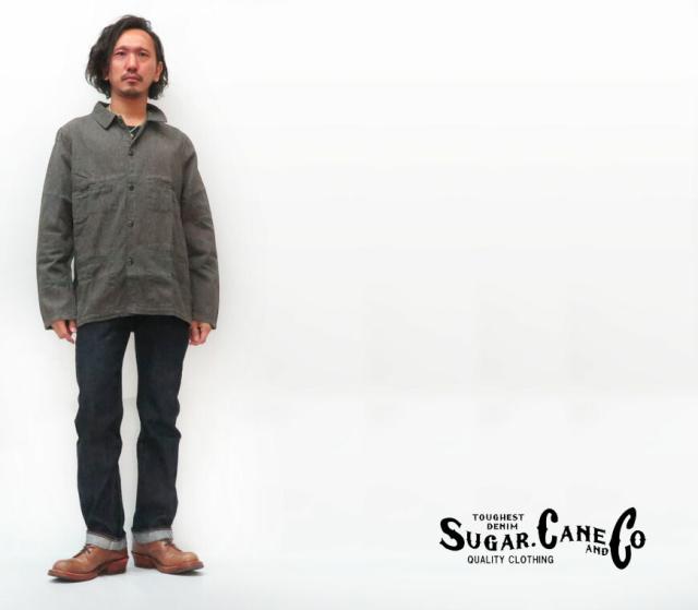 シュガーケーン SUGAR CANE 長袖 6.5oz コットンビーチクロス ワークジャケット  フィクションロマンス SC14777