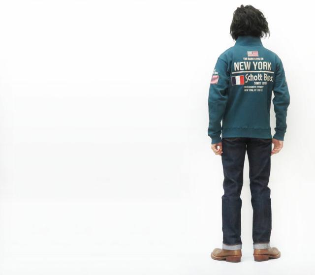 SCHOTT ショット ボアシングルピーコート レオパード ブラック 3192043