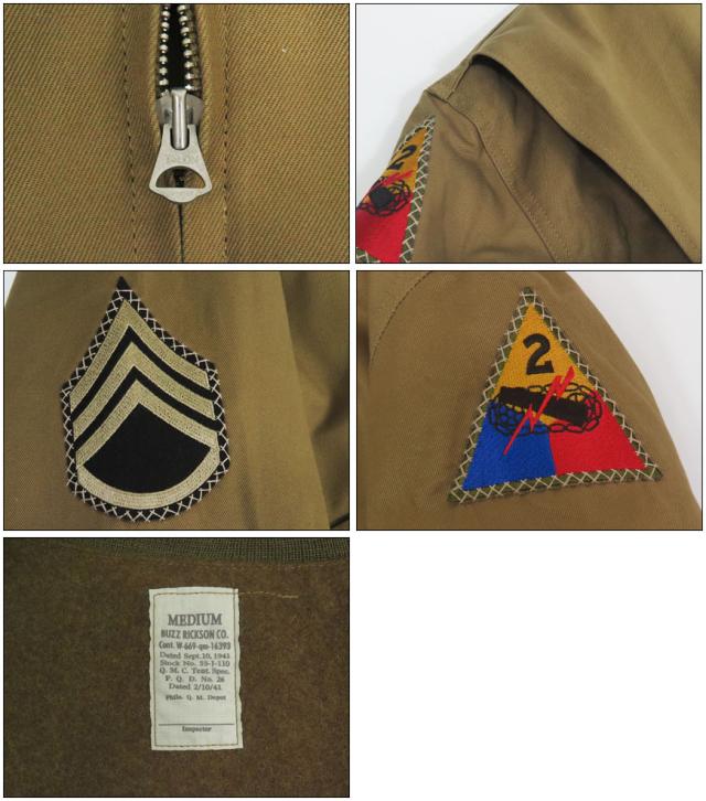 Buzz Rickson's BR15751 / Type TANKERS PATCH POCKET 2nd ARMOR DIVISION