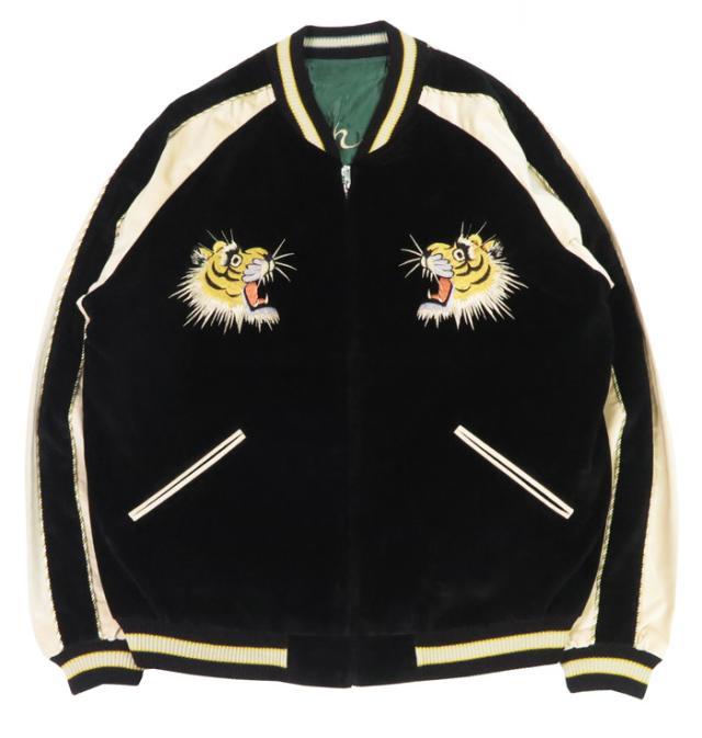 テーラー東洋 テイラー東洋 Tailor Toyo 2TONE ベロア × サテン スカジャン TIGER HEAD × GOLD DRAGON TT15795-119