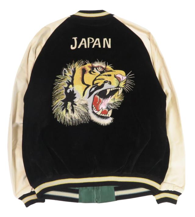 テーラー東洋 テイラー東洋 Tailor Toyo 2TONE ベロア × サテン スカジャン TIGER HEAD × GOLD DRAGON TT15795-119