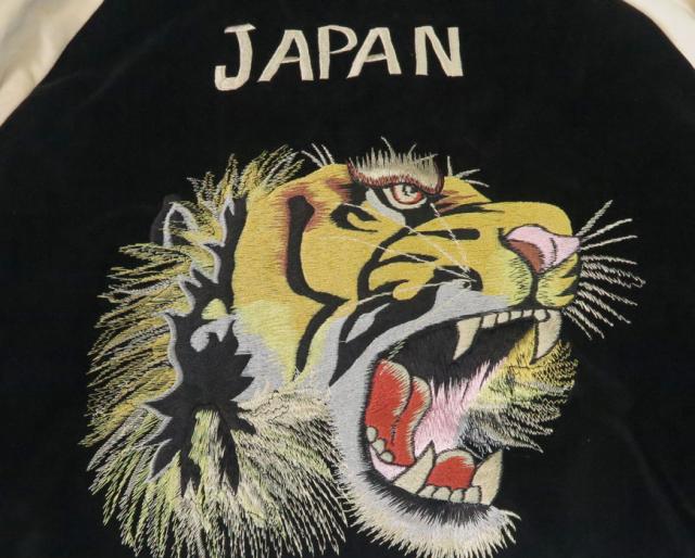 テーラー東洋 テイラー東洋 Tailor Toyo 2TONE ベロア × サテン スカジャン TIGER HEAD × GOLD DRAGON TT15795-119